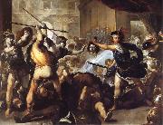 Luca  Giordano, Perseus Turning Phineas and his followers to stone